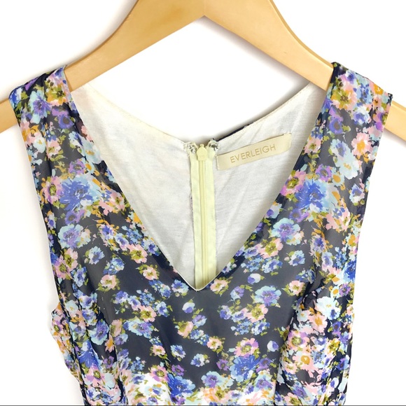 Anthropologie Everleigh Floral Sleeveless Dress - Picture 3 of 3